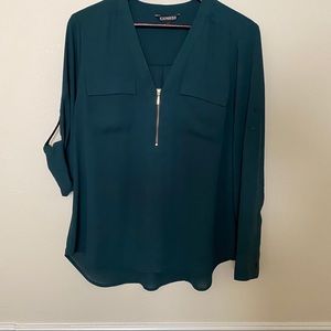 EXPRESS Long Sleeve Portofino Zip Top